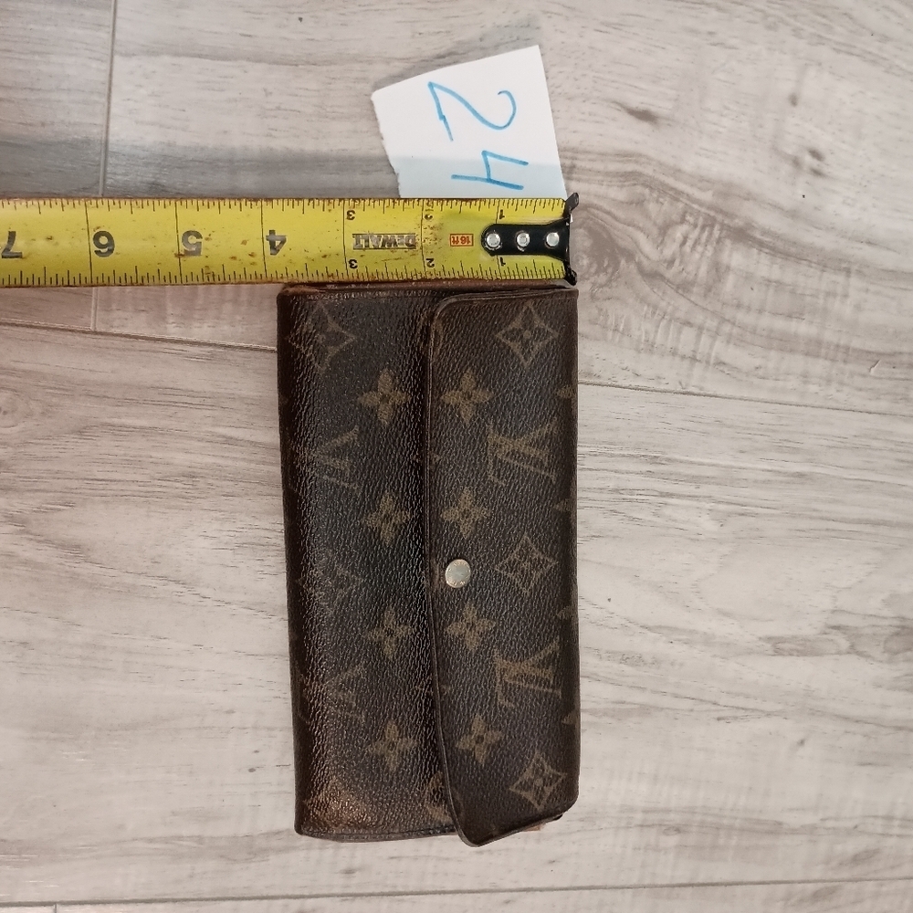 Louis Vuitton Monogram Portefeiulle Sarah LongBifold Wallet Brown - Picture 13 of 13